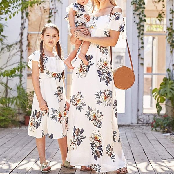 family matching outfits boho style floral printed mother daughter matching dress casual loose strapless off shoulder long dresses holiday cl, Blue
family matching outfits boho style floral printed mother daughter matching dress casual loose strapless off shoulder long dresses holiday cl, Blue