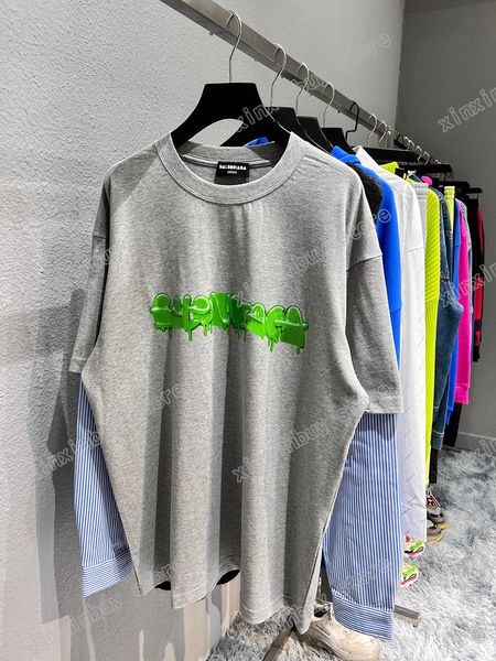 xinxinbuy men designer tees shirts paris graffiti letter print panelled long sleeve cotton women green gray xs-l, Black;brown
xinxinbuy men designer tees shirts paris graffiti letter print panelled long sleeve cotton women green gray xs-l, Black;brown