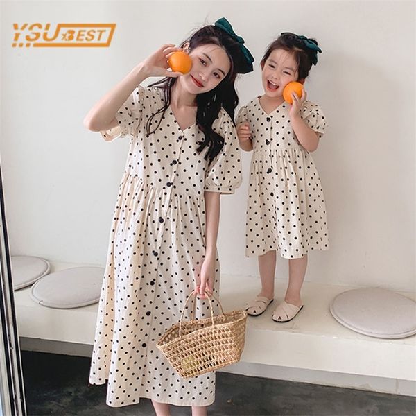 family matching outfits dress mother and daughter summer short sleeves wave point clothes clothing 220914, Blue
family matching outfits dress mother and daughter summer short sleeves wave point clothes clothing 220914, Blue
