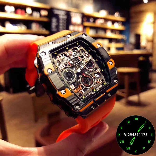 business leisure domineering carbon fiber men's automatic mechanical watch calendar big personality tape fashion versatile, Slivery;brown
business leisure domineering carbon fiber men's automatic mechanical watch calendar big personality tape fashion versatile, Slivery;brown