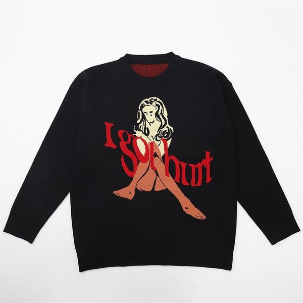 mens sweaters mens hip hop knitted sweater contrast color pullover streetwear harajuku loose kniting sweater male 220914, White;black
mens sweaters mens hip hop knitted sweater contrast color pullover streetwear harajuku loose kniting sweater male 220914, White;black