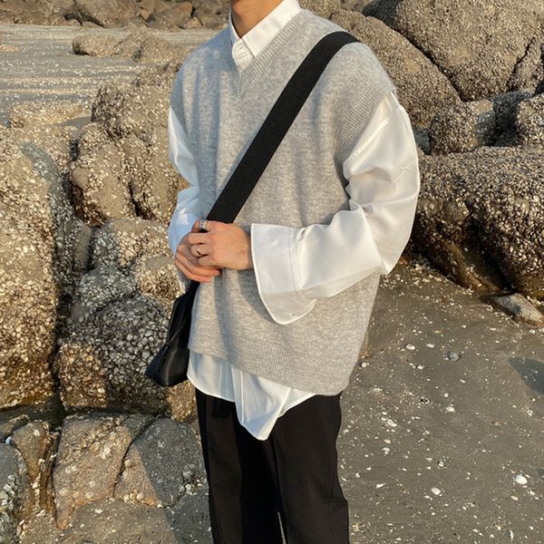 men s sweaters sweater warm clothing business formal meeting worksuit cotton v neck sleeveless casual knitting vest solid color 220914, White;black
men s sweaters sweater warm clothing business formal meeting worksuit cotton v neck sleeveless casual knitting vest solid color 220914, White;black