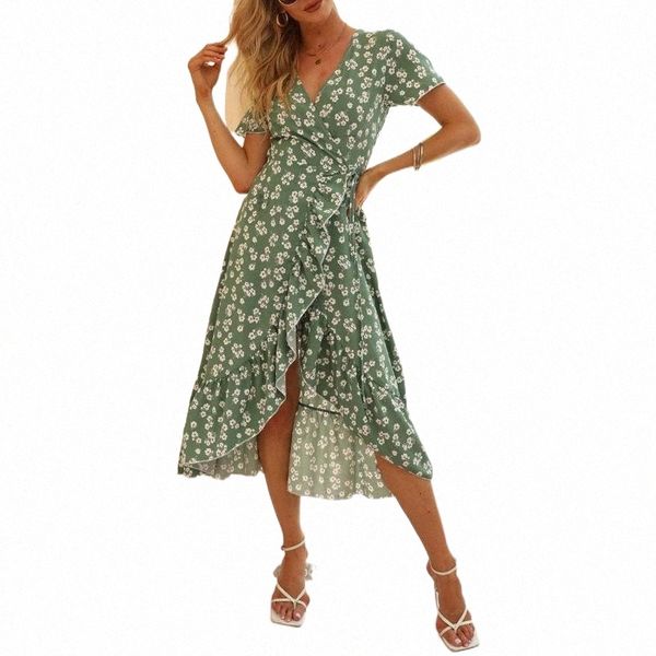 casual dresses slit ruffles dress women small floral drawstring short sleeve boho a-line v-neck knee length vestidos de verano p5yu#, Black;gray
casual dresses slit ruffles dress women small floral drawstring short sleeve boho a-line v-neck knee length vestidos de verano p5yu#, Black;gray