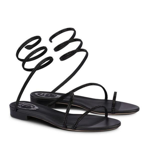 luxury cleo crystal-embellished sandals shoes women gladiator sandalias lady rene spiral ankle strap caovillas party wedding dress flats, Black
luxury cleo crystal-embellished sandals shoes women gladiator sandalias lady rene spiral ankle strap caovillas party wedding dress flats, Black