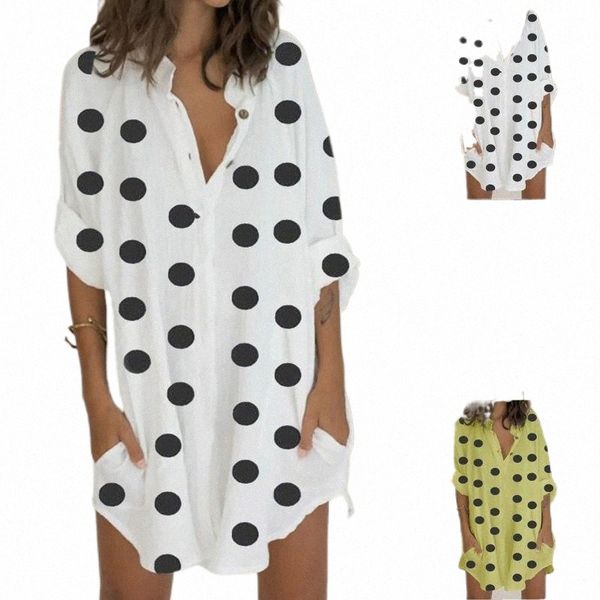 casual dresses women shirt dress fashion polka-dot loose long sleeve lace buttons summer beach robe chemise femme o2qg#, Black;gray
casual dresses women shirt dress fashion polka-dot loose long sleeve lace buttons summer beach robe chemise femme o2qg#, Black;gray