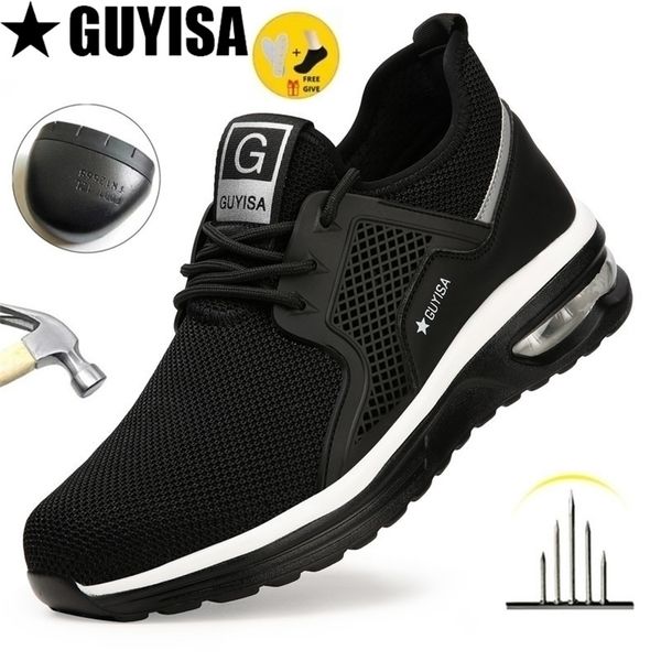 boots men work safety shoes man safeti breathable air cushion protective sneakers antipuncture male steel toe 220913, Black
boots men work safety shoes man safeti breathable air cushion protective sneakers antipuncture male steel toe 220913, Black