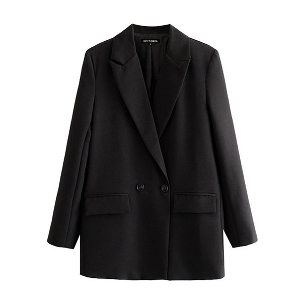 women's suits blazers women black fashion office wear double breasted coat vintage long sleeve pockets female outerwear chic 220913, White;black
women's suits blazers women black fashion office wear double breasted coat vintage long sleeve pockets female outerwear chic 220913, White;black