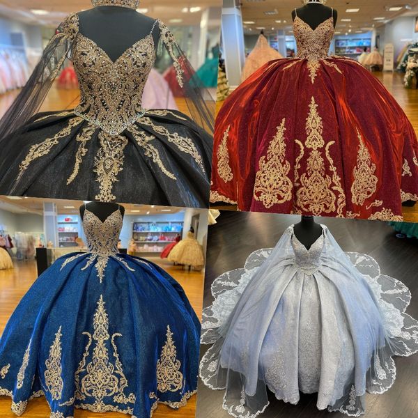 shimmering v-neck quinceanera dress with traditional embroidery lace train cape sweet 16 ballgown glitter vestidos de 15 anos quince black s, Red
shimmering v-neck quinceanera dress with traditional embroidery lace train cape sweet 16 ballgown glitter vestidos de 15 anos quince black s, Red