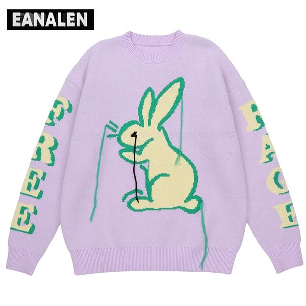 mens sweaters harajuku retro cartoon anime jumper knit sweater mens winter purple rabbit oversized sweater thick grandpa ugly sweater womens, White;black
mens sweaters harajuku retro cartoon anime jumper knit sweater mens winter purple rabbit oversized sweater thick grandpa ugly sweater womens, White;black