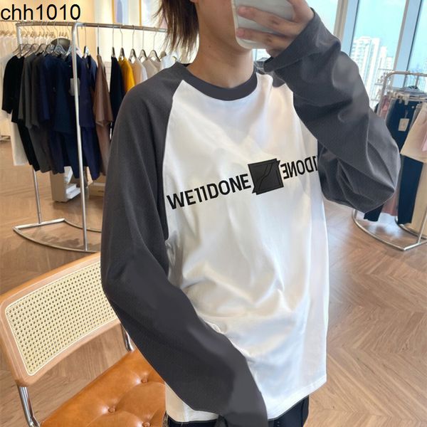 the correct version of lanbos we11done new raglan mirror long sleeve men's and women's loose sweater undercoat, Black
the correct version of lanbos we11done new raglan mirror long sleeve men's and women's loose sweater undercoat, Black