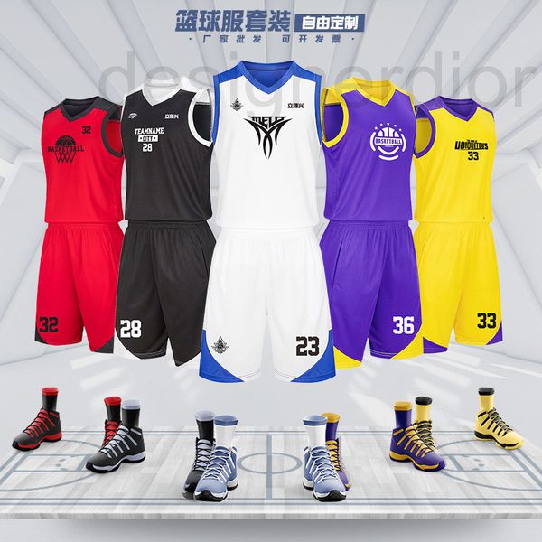basketball sets designer parent child basketball suit sweat absorbing and breathable student sports jersey male female training competition, Black;red
basketball sets designer parent child basketball suit sweat absorbing and breathable student sports jersey male female training competition, Black;red