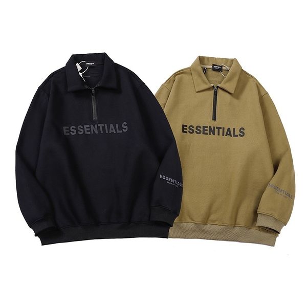 designer tees essentials mens t-shits double thread glue pressing letter semi zipper pullover sweater for men women couples plush jacket, Black
designer tees essentials mens t-shits double thread glue pressing letter semi zipper pullover sweater for men women couples plush jacket, Black