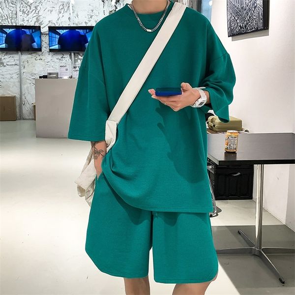 men's tracksuits summer 6-color casual sets men fashion sports suit men korean loose short-sleeved t-shirt/shorts two-piece mens short, Gray
men's tracksuits summer 6-color casual sets men fashion sports suit men korean loose short-sleeved t-shirt/shorts two-piece mens short, Gray