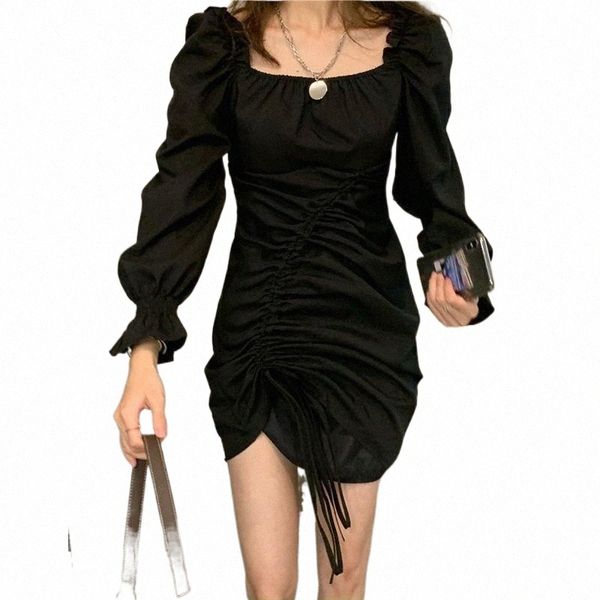 casual dresses 2021 autumn temperament dress square neck puff sleeve drawstring pleated tie slim black domineering fashion z5sh#, Black;gray
casual dresses 2021 autumn temperament dress square neck puff sleeve drawstring pleated tie slim black domineering fashion z5sh#, Black;gray
