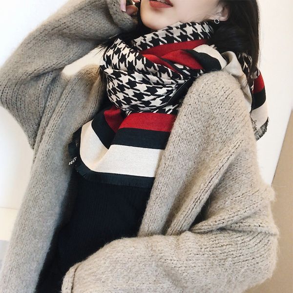 scarves winter cashmere scarf lady design luxury brand warm pashmina blanket wrap shawl female decoration thick foulard 220914, Blue;gray
scarves winter cashmere scarf lady design luxury brand warm pashmina blanket wrap shawl female decoration thick foulard 220914, Blue;gray
