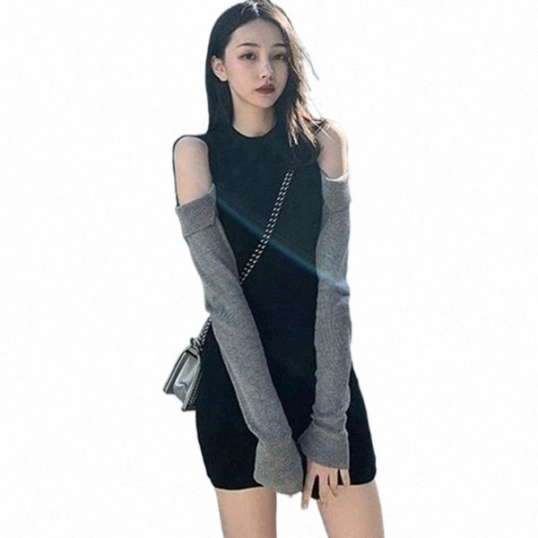 casual dresses woherb korean chic 2021 elegant contrast color patchwork long sleeve robe femme autumn off shoulder slim dress mini vest w5zg, Black;gray
casual dresses woherb korean chic 2021 elegant contrast color patchwork long sleeve robe femme autumn off shoulder slim dress mini vest w5zg, Black;gray