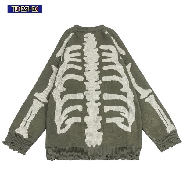 mens sweaters tideshec hip streetwear men funny bone skeleton printed knitted hip hop winter pullover 220914, White;black
mens sweaters tideshec hip streetwear men funny bone skeleton printed knitted hip hop winter pullover 220914, White;black