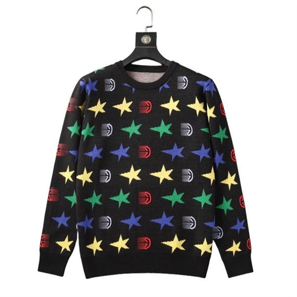 winter fashion classic designer sweater black pentagram pattern men women sweater crew neck essential pullover luxury athleisure knit popula, White;black
winter fashion classic designer sweater black pentagram pattern men women sweater crew neck essential pullover luxury athleisure knit popula, White;black
