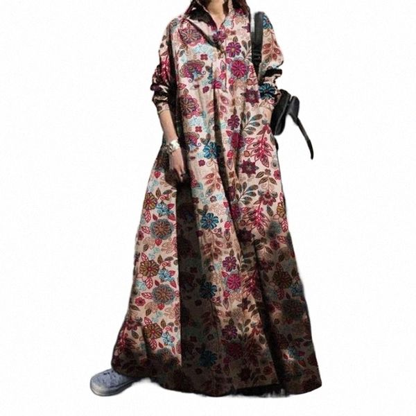 casual dresses spring autumn long sleeve loose waist women print dress lapel floral streetwear lady button pocket maxi u93k#, Black;gray
casual dresses spring autumn long sleeve loose waist women print dress lapel floral streetwear lady button pocket maxi u93k#, Black;gray