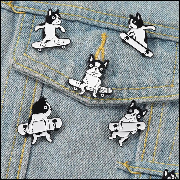 pins brooches skateboard dogs enamel pins black white spotted dog brooch lapel badge cartoon jewelry 596 h1 drop delivery 2021 dhsell dh90p, Gray
pins brooches skateboard dogs enamel pins black white spotted dog brooch lapel badge cartoon jewelry 596 h1 drop delivery 2021 dhsell dh90p, Gray