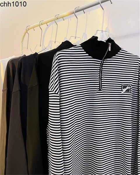 correct version we11 sawg black and white stripe stand collar zipper loose fashion sweater long sleeve t-shirt women ins fashion
correct version we11 sawg black and white stripe stand collar zipper loose fashion sweater long sleeve t-shirt women ins fashion