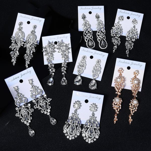 designer earrings latest fashion jewelry accessories wedding party accessories matching bridal dresses long rhinestones 8 types gifts for wo, White
designer earrings latest fashion jewelry accessories wedding party accessories matching bridal dresses long rhinestones 8 types gifts for wo, White
