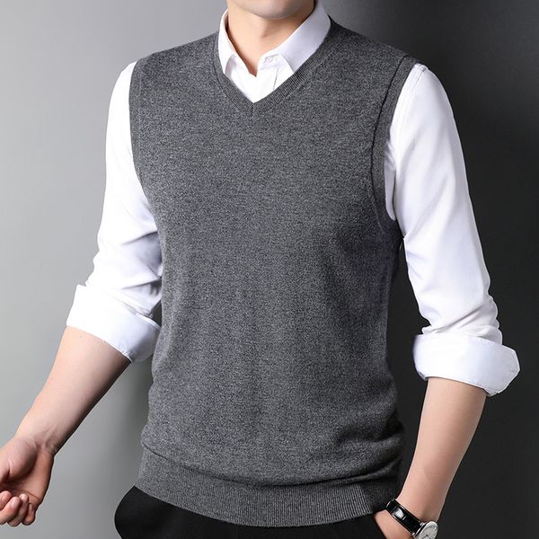 men s sweaters autumn and winter wool vest v neck cashmere knitwear 220914, White;black
men s sweaters autumn and winter wool vest v neck cashmere knitwear 220914, White;black