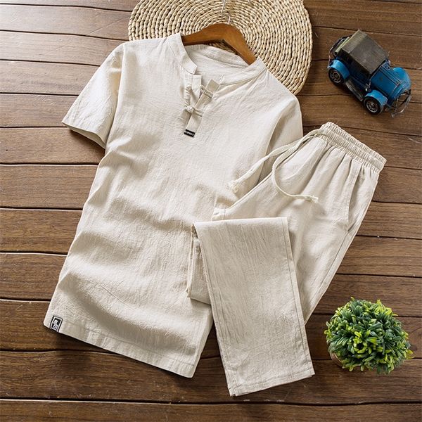 men's tracksuits arrival men's cotton and linen short sleeve t-shirtankle length pant set solid shirttrousers home suits male -5x, Gray
men's tracksuits arrival men's cotton and linen short sleeve t-shirtankle length pant set solid shirttrousers home suits male -5x, Gray