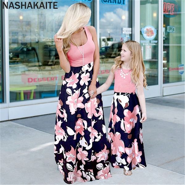 family matching outfits nashakaite mother and daughter dress summer patchwork floral printed long dress mommy and daughter matching clothes, Blue
family matching outfits nashakaite mother and daughter dress summer patchwork floral printed long dress mommy and daughter matching clothes, Blue