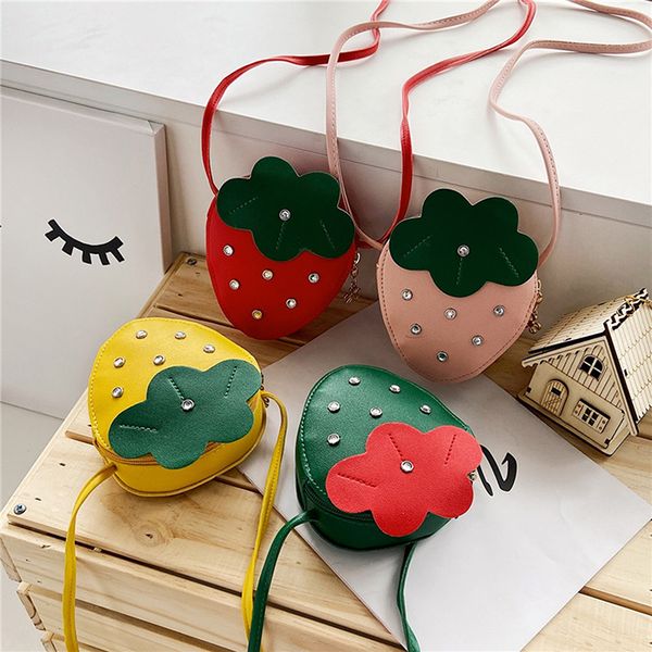 new children's messenger bag yellow girls' bags cute strawberry bag boy girl baby coin purse decorative packet, Red;black
new children's messenger bag yellow girls' bags cute strawberry bag boy girl baby coin purse decorative packet, Red;black