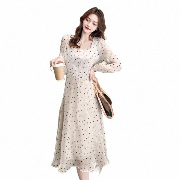 casual dresses spring and autumn gentle polka dot long sleeve dress female socialite elegant chiffon waist pullover medium-length k72h#, Black;gray
casual dresses spring and autumn gentle polka dot long sleeve dress female socialite elegant chiffon waist pullover medium-length k72h#, Black;gray