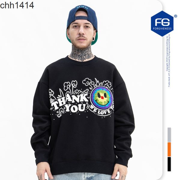 2021 autumn winter new fashion brand plush foam letter smiling face casual loose round neck sweater for men and women, Black
2021 autumn winter new fashion brand plush foam letter smiling face casual loose round neck sweater for men and women, Black