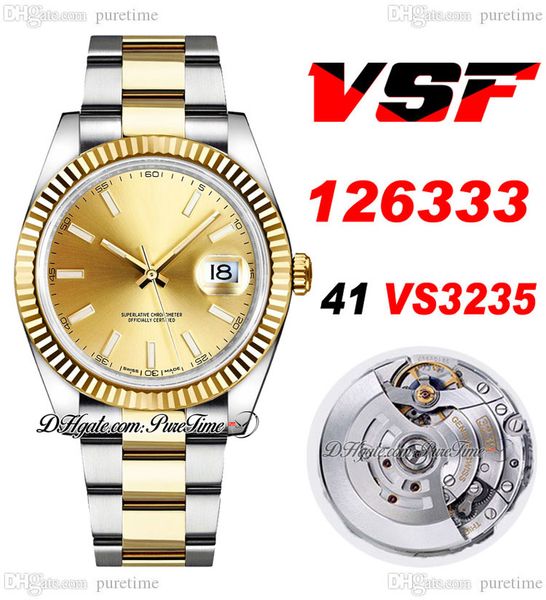 vsf just 126333 vs3235 automatic mens watch 41 two tone yellow gold champagne dial stick markers 904l oystersteel bracelet super edition sam, Slivery;brown
vsf just 126333 vs3235 automatic mens watch 41 two tone yellow gold champagne dial stick markers 904l oystersteel bracelet super edition sam, Slivery;brown