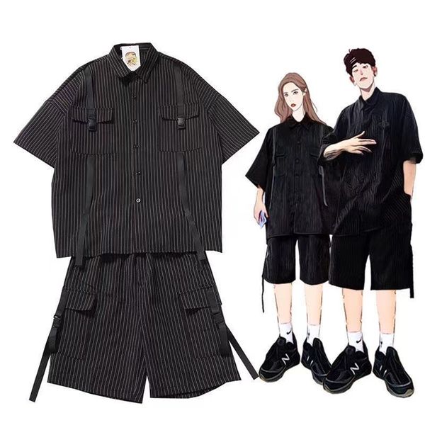 men's tracksuits korean fashion summer cargo shorts set two piece loose tracksuit short sleeve oversized t-shirts streetwear outfits me, Gray
men's tracksuits korean fashion summer cargo shorts set two piece loose tracksuit short sleeve oversized t-shirts streetwear outfits me, Gray