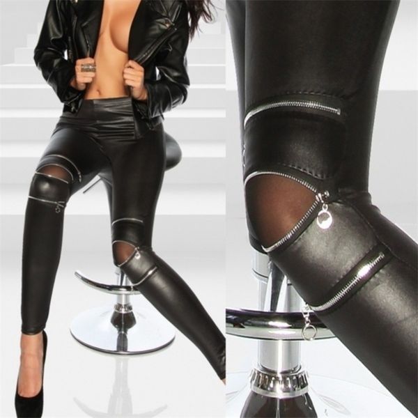 women's leggings women leggings black slim stretchy leggins high-elastic knee three zipper matt imitation leather 220914
women's leggings women leggings black slim stretchy leggins high-elastic knee three zipper matt imitation leather 220914