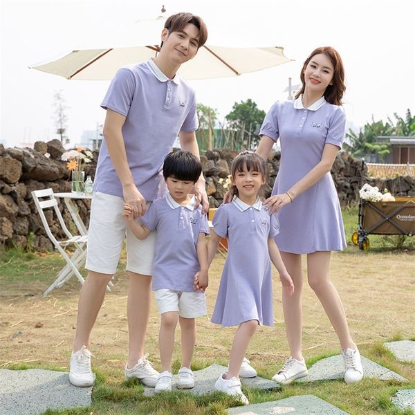 family matching outfits family matching outfit father son short sleeve polo t-shirt mother daughter dress light pink purple pure color cloth, Blue
family matching outfits family matching outfit father son short sleeve polo t-shirt mother daughter dress light pink purple pure color cloth, Blue