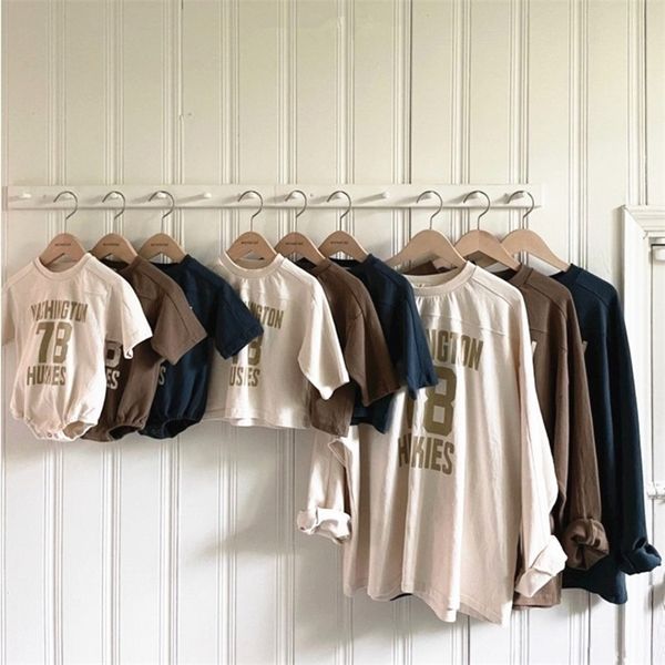 family matching outfits autumn arrival parentchild wear adults fashion letter long sleeves tshirt baby boys simple loose bodysuit soft cloth, Blue
family matching outfits autumn arrival parentchild wear adults fashion letter long sleeves tshirt baby boys simple loose bodysuit soft cloth, Blue