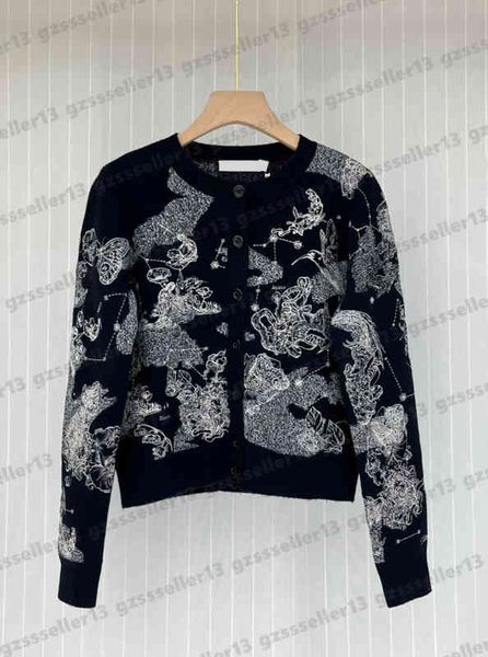 cardigan designer women sweaters jumper logo embroidery jackets fashion brand autumn and winter starry sky pattern knitting womens sweater, White;black
cardigan designer women sweaters jumper logo embroidery jackets fashion brand autumn and winter starry sky pattern knitting womens sweater, White;black