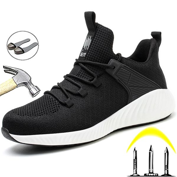 safety shoes men women steel toe boots indestructible work light breathable sneakers protective 220914, Black;brown
safety shoes men women steel toe boots indestructible work light breathable sneakers protective 220914, Black;brown