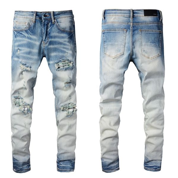 2021 mens jeans distressed motorcycle biker jean rock skinny slim ripped hole letter uality brand hip hop denim pants 833, Blue
2021 mens jeans distressed motorcycle biker jean rock skinny slim ripped hole letter uality brand hip hop denim pants 833, Blue