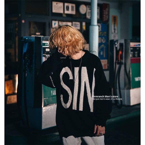 mens sweaters firmranch black saint style knit pullover sin streetwear casual irregular broken sweater vibe vintage jumpers loose jersey 220, White;black
mens sweaters firmranch black saint style knit pullover sin streetwear casual irregular broken sweater vibe vintage jumpers loose jersey 220, White;black