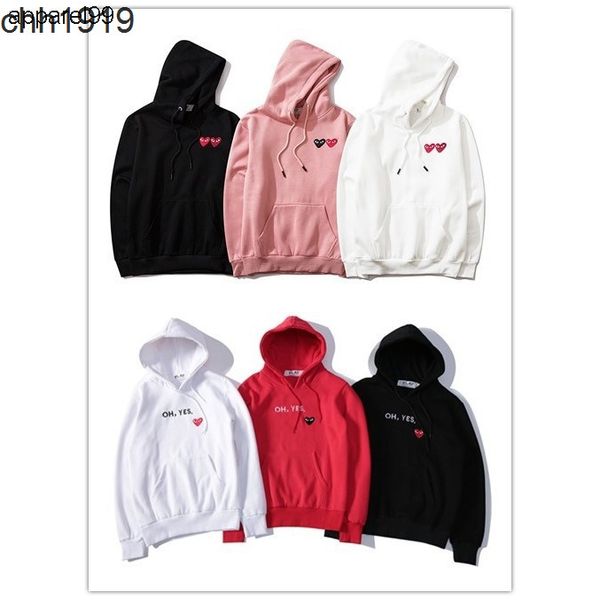 little red heart embroidered sweater women's plush loose hooded couple's wear oh yes, Black
little red heart embroidered sweater women's plush loose hooded couple's wear oh yes, Black