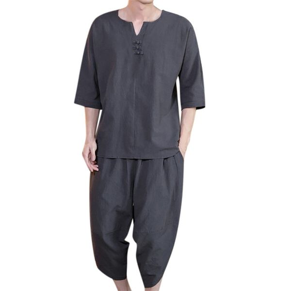men's tracksuits cotton-hemp summer two piece set men short sleeve t shirt cropped shorts men's tracksuits design fashion t-shirt, Gray
men's tracksuits cotton-hemp summer two piece set men short sleeve t shirt cropped shorts men's tracksuits design fashion t-shirt, Gray