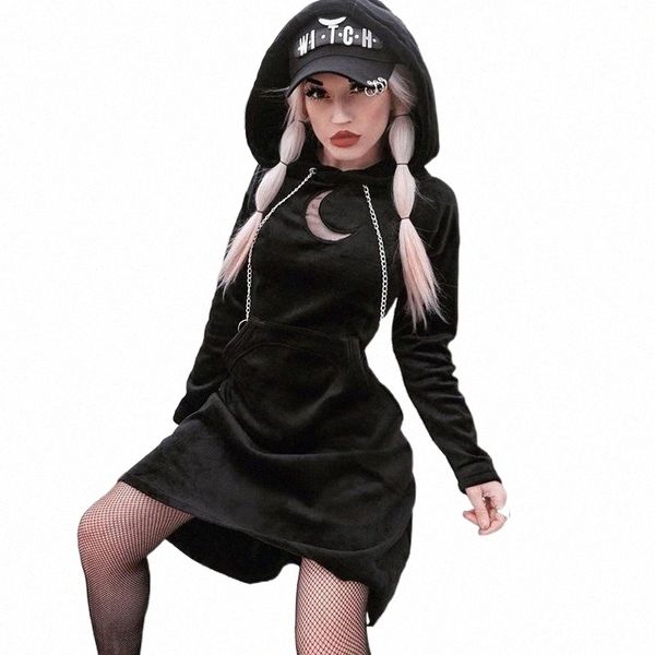 casual dresses gothic punk style girls solid long sleeve womens harajuku moon hollow out hoodies dress mini m9ag#, Black;gray
casual dresses gothic punk style girls solid long sleeve womens harajuku moon hollow out hoodies dress mini m9ag#, Black;gray