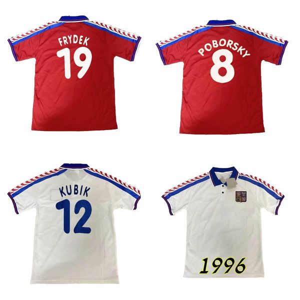1996 czech retro soccer jersey thai edition nedved novotny poborsky 96 home red away white football shirt kits uniform, Black
1996 czech retro soccer jersey thai edition nedved novotny poborsky 96 home red away white football shirt kits uniform, Black