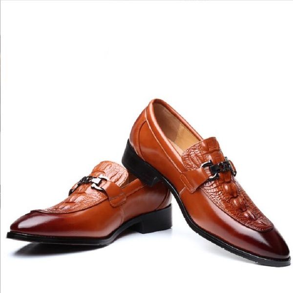 men formal business brogue shoes luxury men's dress shoes male casual genuine leather wedding party loafers da66, Black
men formal business brogue shoes luxury men's dress shoes male casual genuine leather wedding party loafers da66, Black