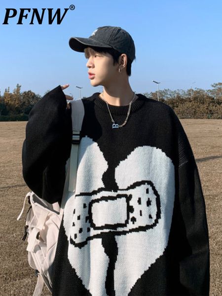 men s sweaters pfnw autumn winter chic print love sweater round neck pullover student youth fashion brand couple hoodies 12a4923 220913, White;black
men s sweaters pfnw autumn winter chic print love sweater round neck pullover student youth fashion brand couple hoodies 12a4923 220913, White;black