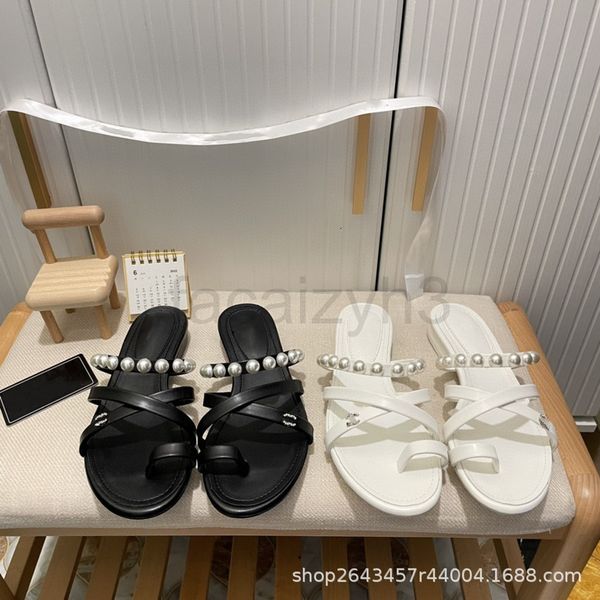 slippers designer small fragrant style pearl toe sandals women's 2022 summer net red flat bottom thick heel roman shoes with one-sided, Black
slippers designer small fragrant style pearl toe sandals women's 2022 summer net red flat bottom thick heel roman shoes with one-sided, Black