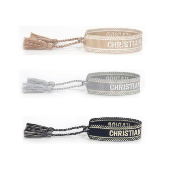 brand luxury braided bracelet adjustable woven friendship bangle for womens mens designer letter embroidery rope bracelets jewelry gift code, Golden;silver 
brand luxury braided bracelet adjustable woven friendship bangle for womens mens designer letter embroidery rope bracelets jewelry gift code, Golden;silver