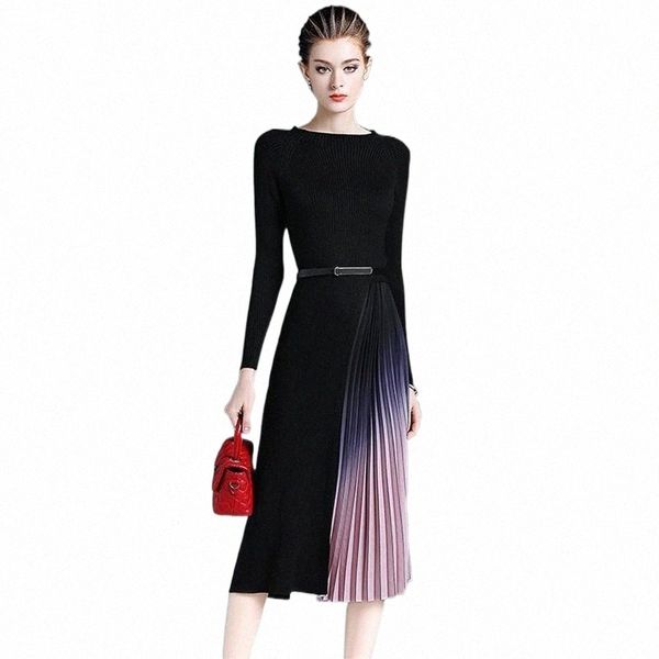 casual dresses black long sleeve knit dress women 2021 trendy autumn and winter waist thin stitching pleated j02f#, Black;gray
casual dresses black long sleeve knit dress women 2021 trendy autumn and winter waist thin stitching pleated j02f#, Black;gray